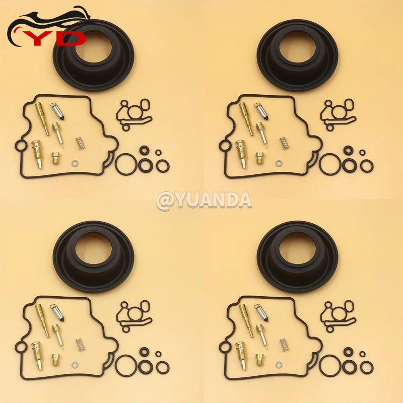 

4 Sets For Suzuki RF600R 93-96 RF900R 94-97 Carburetor Repair Rebuild Kit Rubber Diaphragm washer