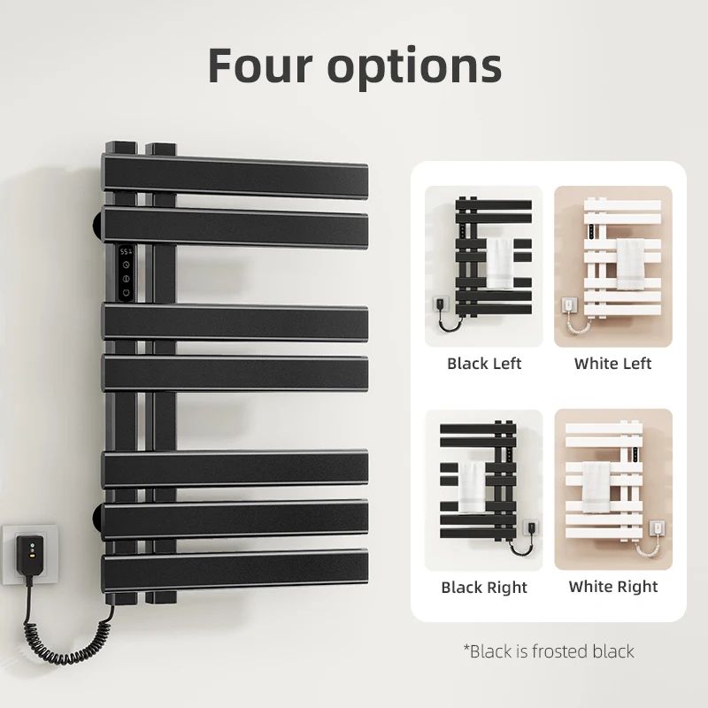 Electric Heated Towel Rail Digital Display Temperature Control Towel Warmers Smart Bathroom Thermal Towel Heated Towel Rack R530