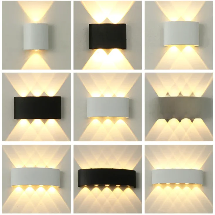 Up and Down LED-Wandleuchte, wasserdicht, IP65, Aluminium, Innenwandleuchte für Schlafzimmer, Wohnzimmer, Flur, Innen- und Außenbeleuchtung