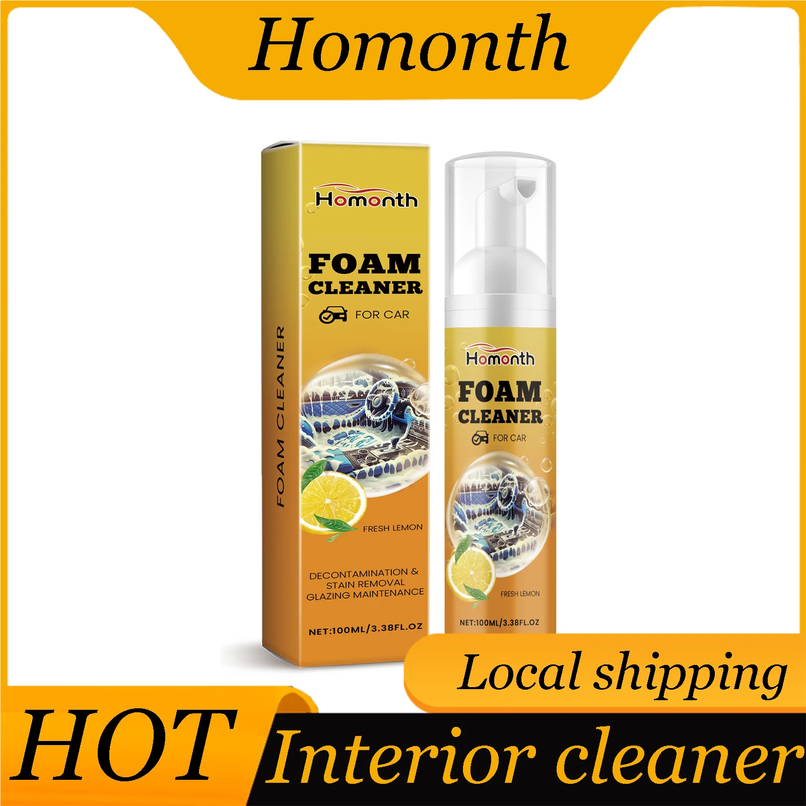 

Многоцелевой очиститель салона Homonth, удаление пятен, улучшение блеска, восстановление блеска, водонепроницаемое средство для ухода за внутренними пузырьками