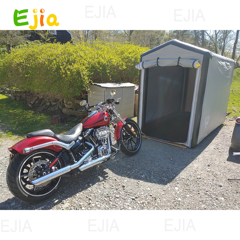 インフレータブル折りたたみガレージ 1.5x2.5x1.8m PVC製ヘビーデューティーインフレータブルシェルター（バイク、自転車、家庭用）エアポンプ付き