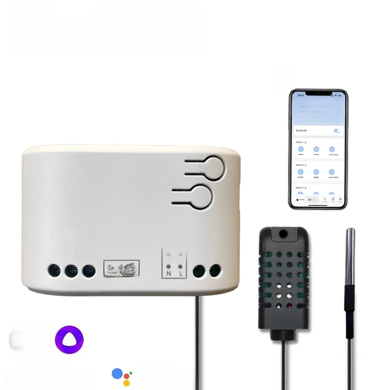 Tuya Smart Life 85 ~ 250V przełącznik WiFi przekaźnik monitorowanie temperatury i wilgotności czujnik termostatu pasywny styk suchy kompatybilny z Alexa — zdjęcie produktu 7