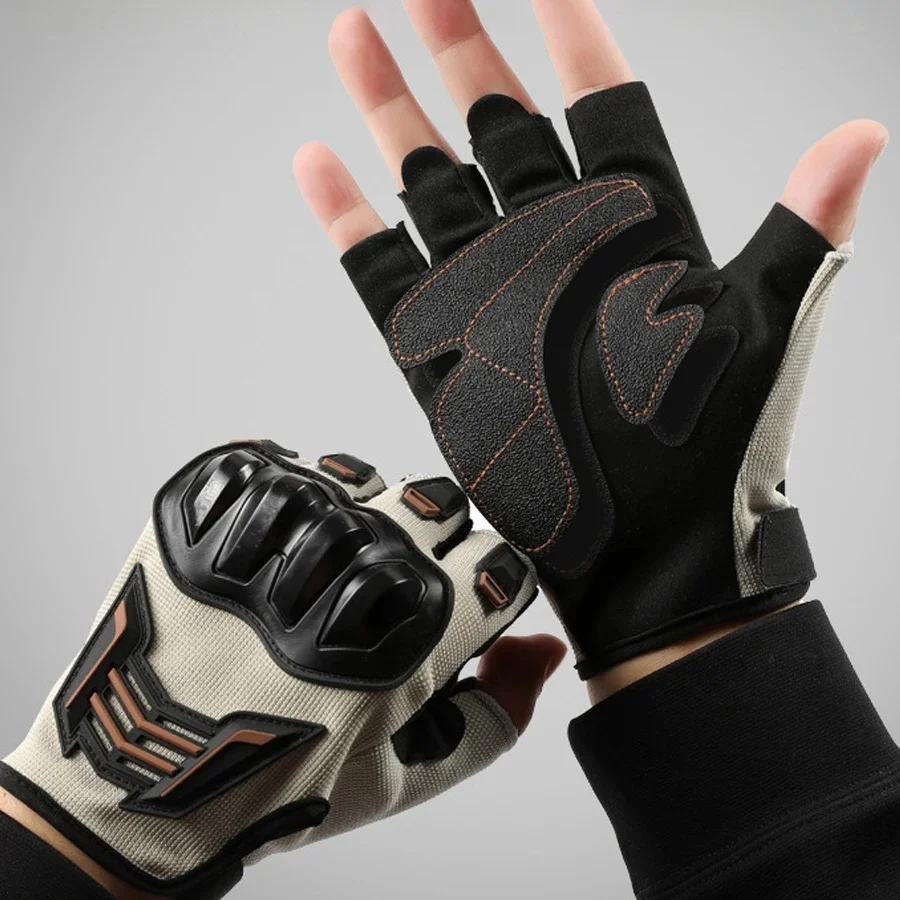 AliExpress RNO Rich Name Ocean Half Finger Men's Gloves Outdoor F Protective Gloves Sports Wear resistant Motorcycle Bicycle Gloves