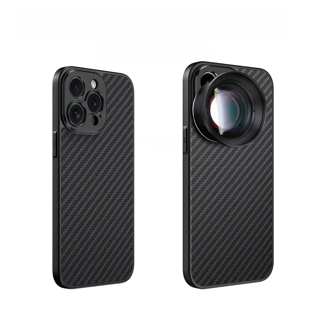 17MM etui na telefon z mocowaniem gwintu dla IPhone 15 Pro Max Plus ochrona obudowy telefonu z włókna węglowego etui do obiektywu Ulanzi Apexel Kase — zdjęcie produktu 7