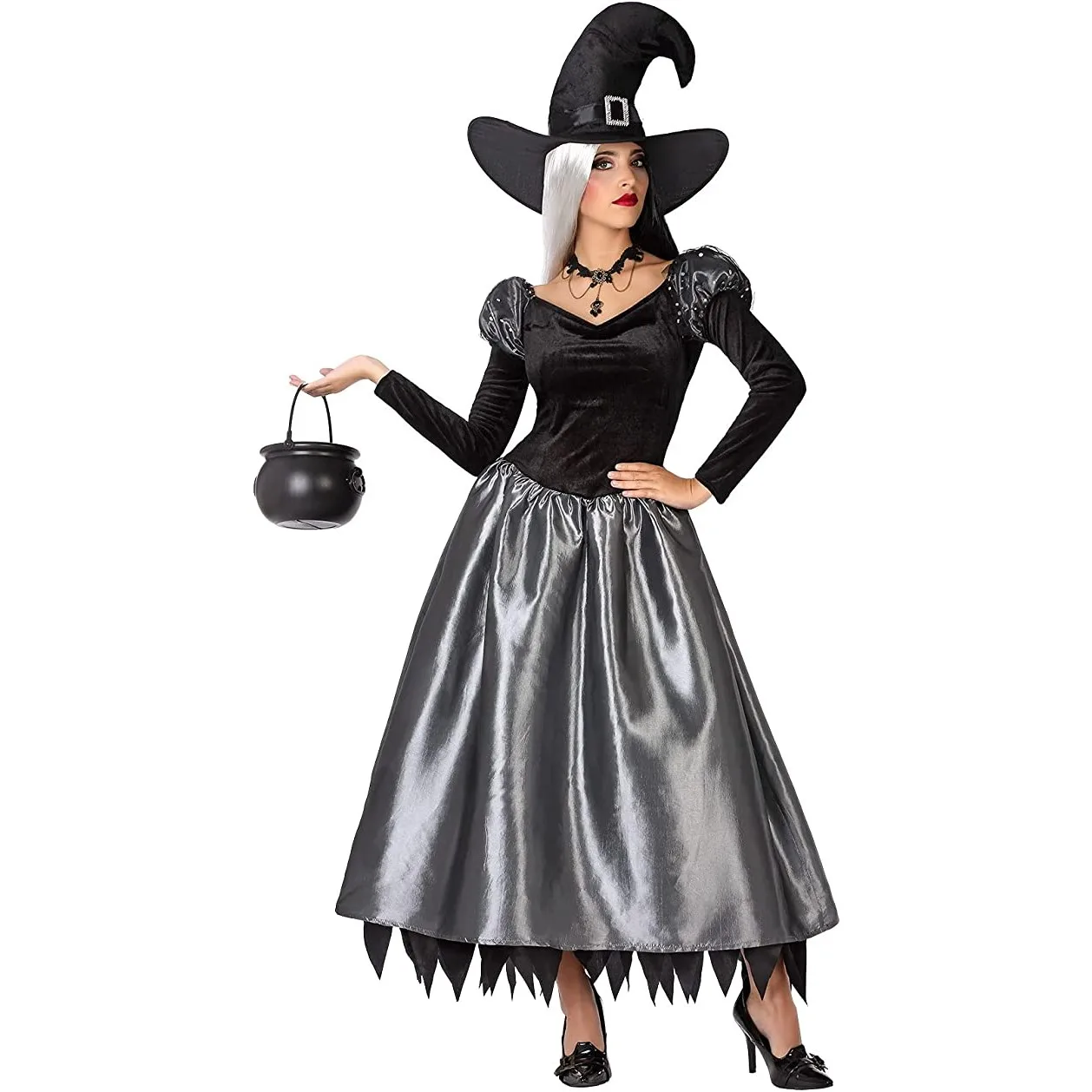Disfraz Bruja Adulto Mujer Para Fiesta de Carnaval Halloween Teatro Cumpleaños