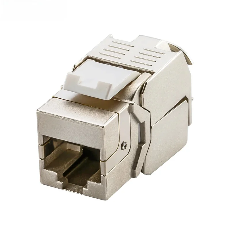 Linkwylan Network Cat5e Cat6 Cat6A Bez narzędziowy moduł Keystone Jack W pełni ekranowane gniazdo RJ45 do LSA Beznarzędziowe zakończenie — zdjęcie 2