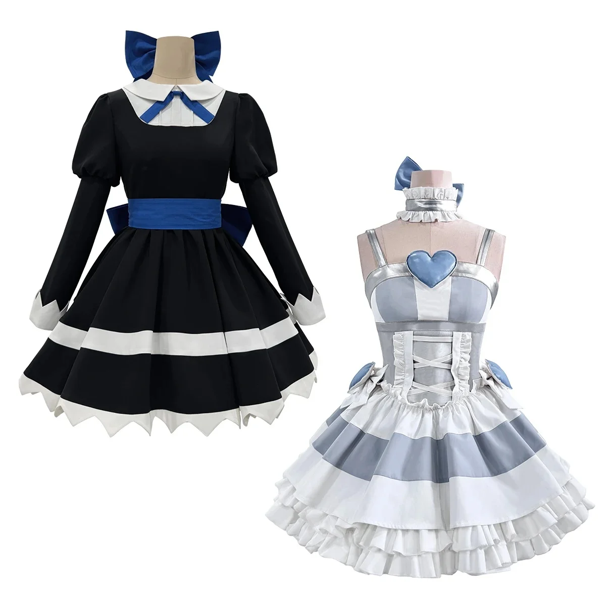 HOLOUN Kous Panty Anime Kous Anarchie Cosplay Kostuum Pruik Jurk Kousen Strik Cos Conventie - afbeelding 2