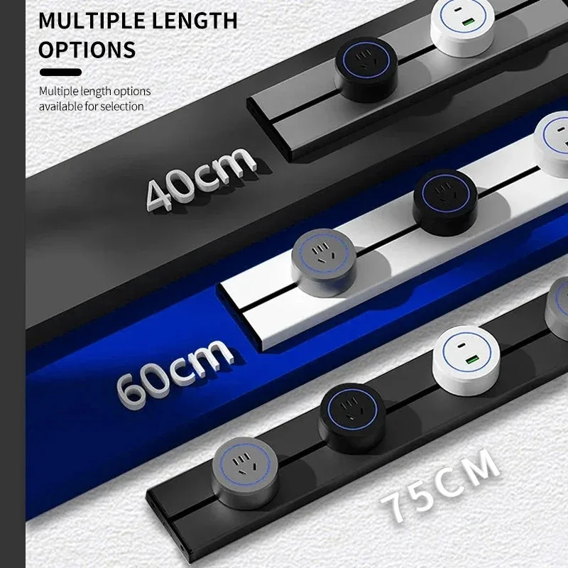 MODERN Track Socket Rail Wall Mounted Movable Sockets High End Home Appliance Power 8000W EU US UK Standard USB C Ports