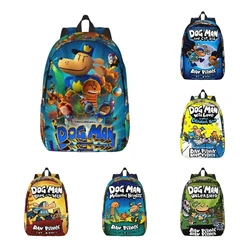 Dog Man Dogman Movie Comic Backpack for Men Women Casual High School Business Daypack Cartoon Animals College Shoulder Bag Sport