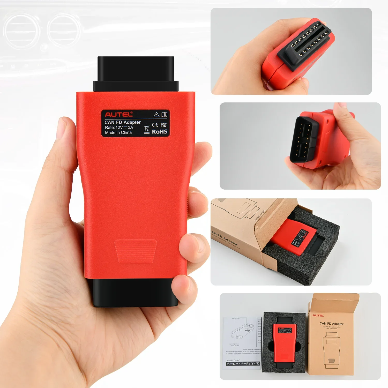 AUTEL CAN FD Adapter CAN-FD Compatible with MaxiFlash Elite J2534 VCI support CANFD PROTOCOL for Maxiflash Elite For MY2020