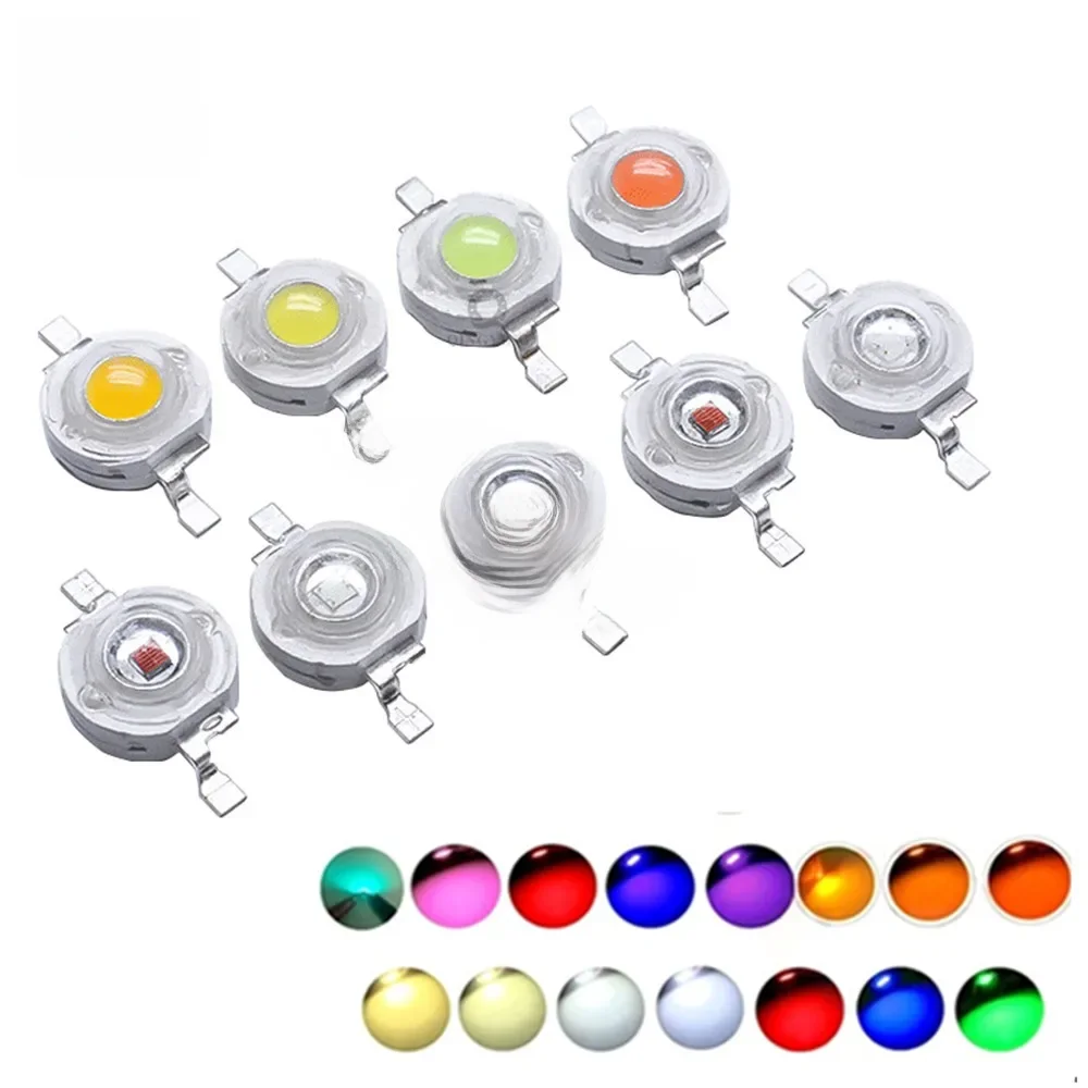 20-100 sztuk najlepszy wysokiej jakości miedź LED układ Epistar 1W 3W diody LED o wysokiej mocy czerwony zielony niebieski żółty naturalny biały ciepły biały Chip — zdjęcie 2