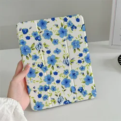 For iPad Air 2024 Pro 11 inch iPad Air 5/4 10.9 10th 5/6/7/8 10.2 9.7 inch Air3 10.5 mini 6/5/4 Cover Cute Flower Tablet Case