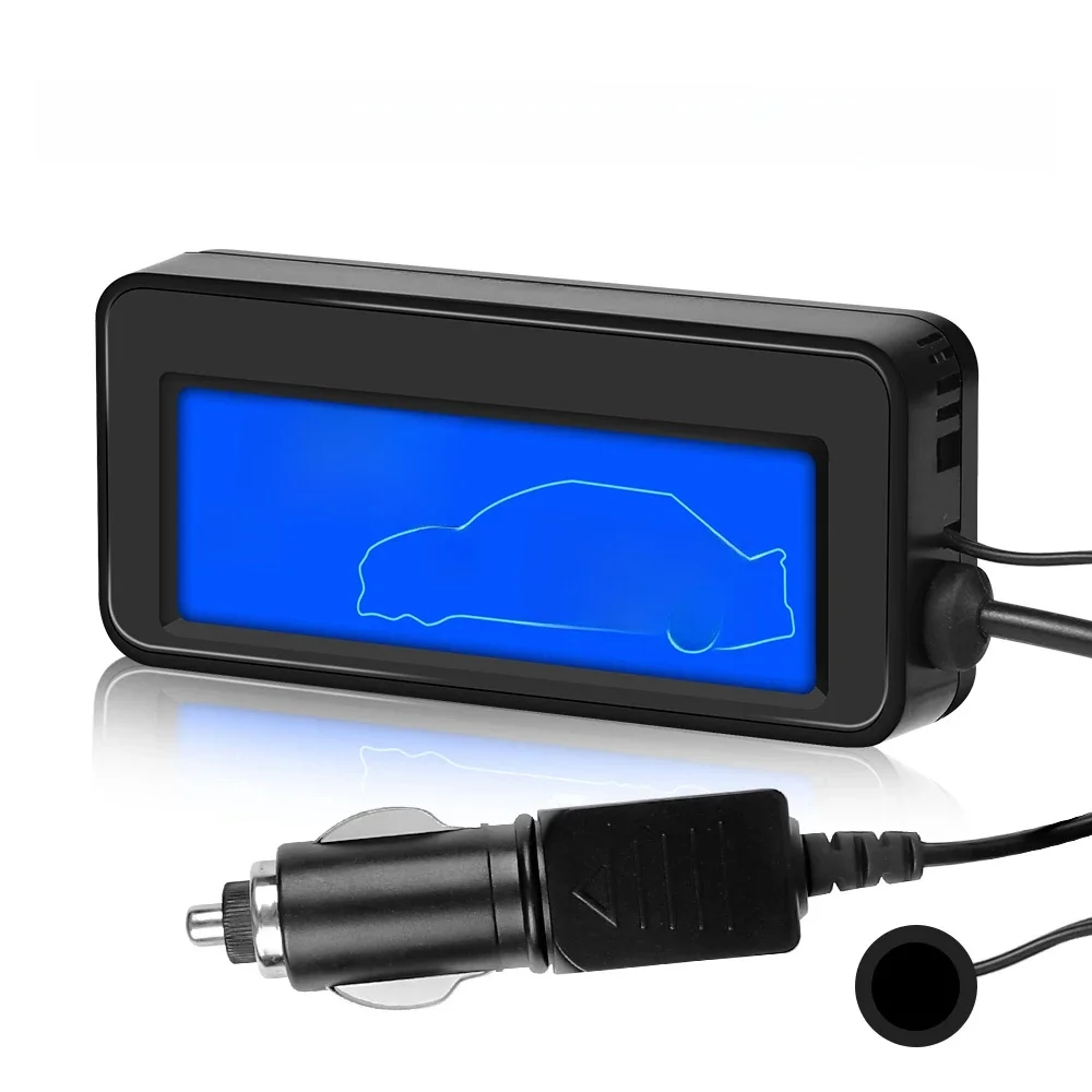 DC 12V samochodowy Mini LCD cyfrowy termometr wodoodporna sonda kryty zewnętrzny wygodny czujnik temperatury z kablem sondy 1,5M — zdjęcie 2