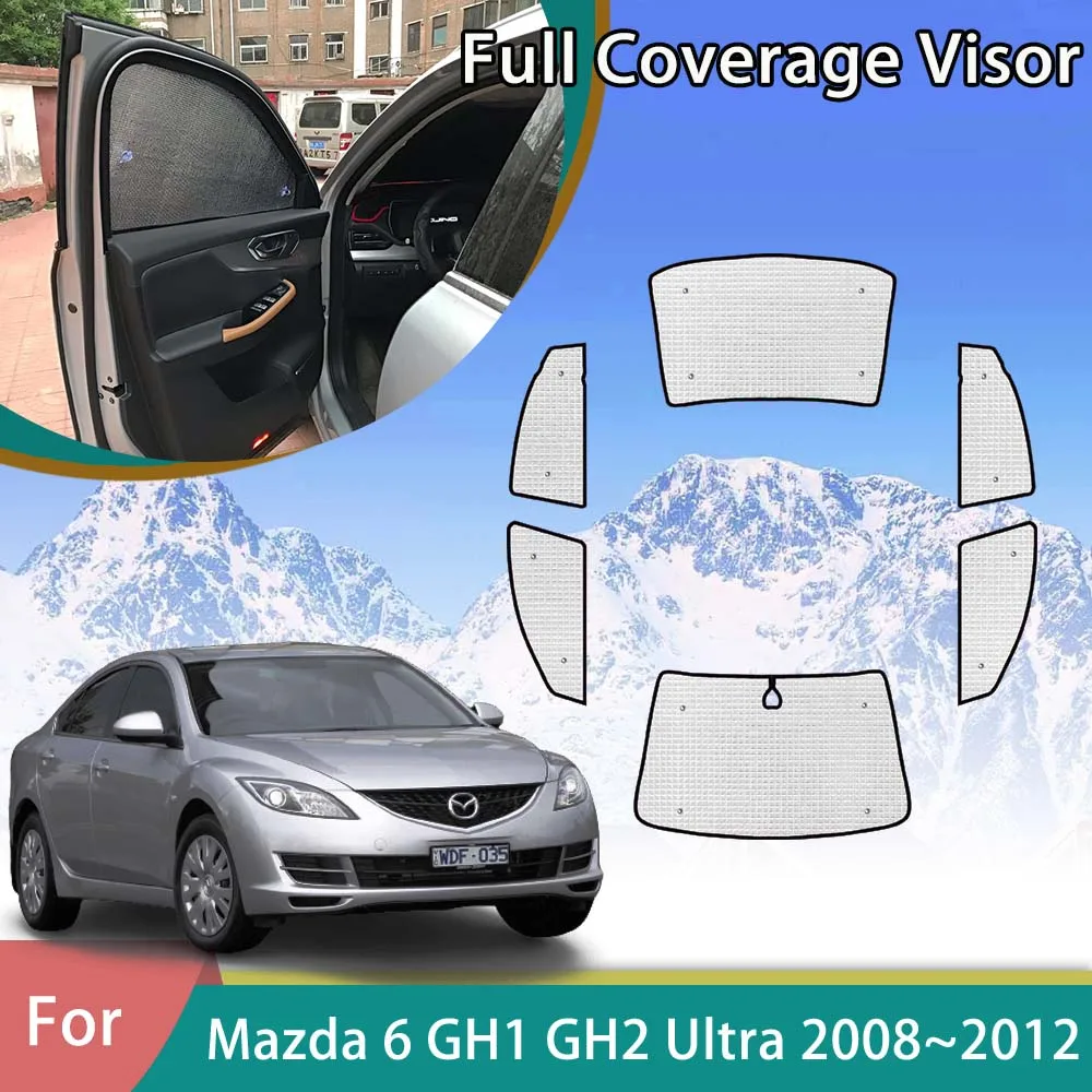 Car Full Coverage Sunshade For Mazda 6 Mazda6 GH1 GH2 Ultra 2008~2012 UV Protection Auto Accessories Window Decoration 2009 2011