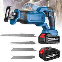 Brushless Cordless Reciprocating Saw For Makita 18V Battery Variable Speed 3200 SPM Wood Metal Electric Saw With 4PCS Blades