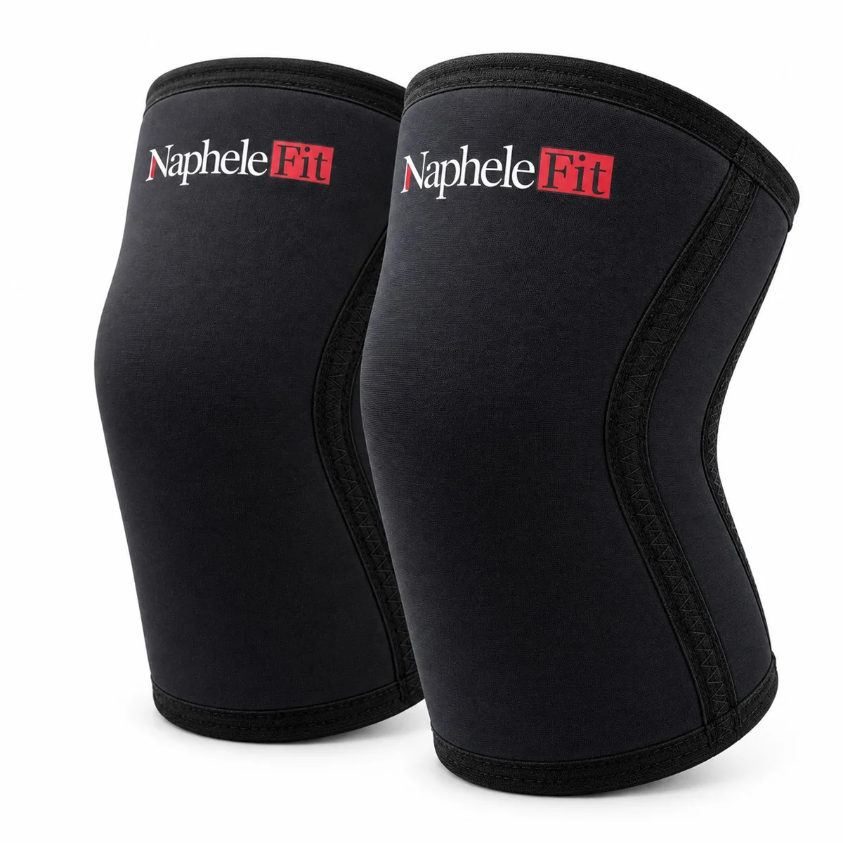 NapheleFit 1 Pair 7mm Neoprene Knee pads Compression Weightlifting Pressured Crossfit Training Knee Sleeve Support Women Men