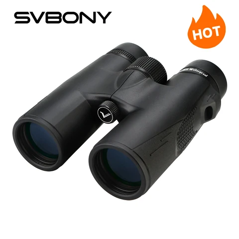 SVBONY Telescópio de observação de pássaros SV47 Binóculos poderosos 8x32/8x42/10x42 Equipamento de acampamento impermeável IPX7 Profissional Sobrevivência