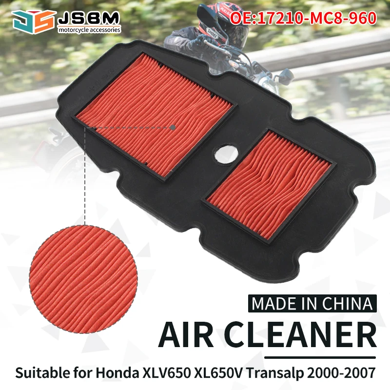 

JSBM Motorcycle Engine Intake Air Filter For Honda XL650V Transalp 650 2000 2001 2002 2003 2004 2005 2006 2007 17210-MC8-960