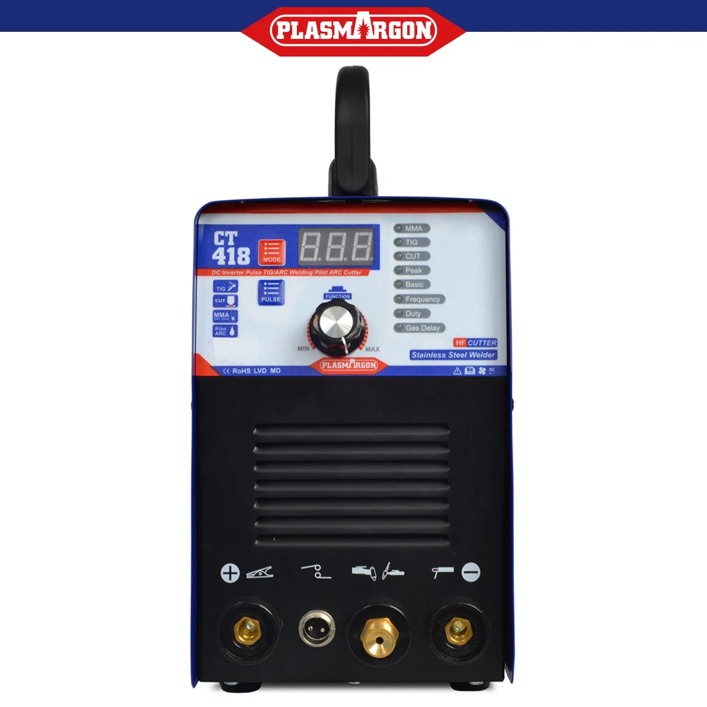 CT418 CUT/TIG/MMA 3 in 1 Inverter multifunzione Plasma Cutter 40A saldatrice TIG 180A Argon ARC 160A attrezzatura per saldatore