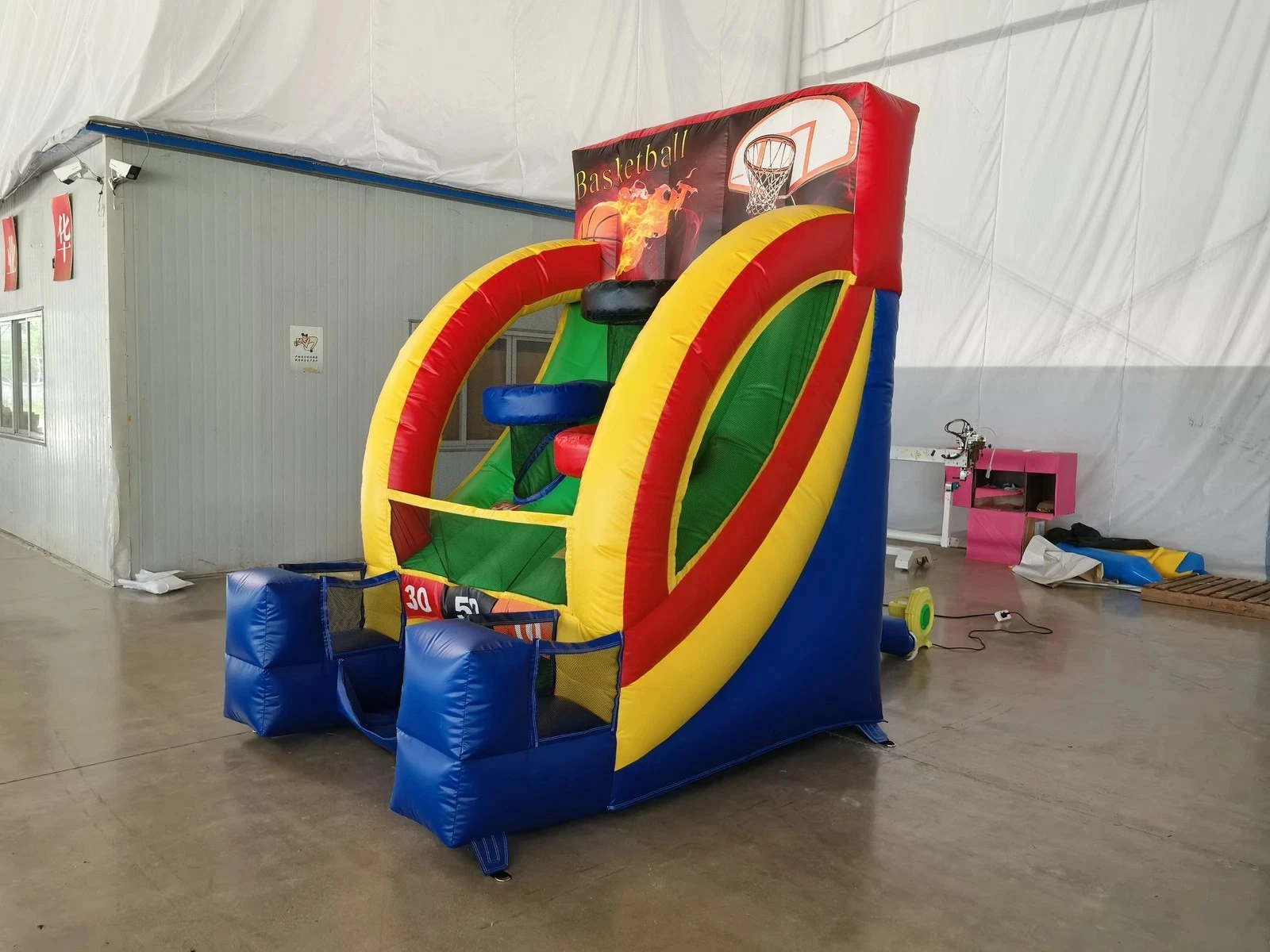 2.5x2x3m de haut Durable PVC gonflable basket-ball tirer gonflable cerceau de basket-ball jeu pour enfants adultes en plein air fête amusant