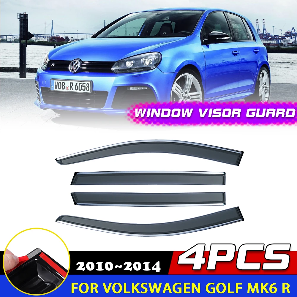 

Автомобильный козырек для окон Volkswagen VW Golf 6 Mk6 5K R 5-дверный 2010 ~ 2014 2011 2012 2013 защитный чехол дефлектор навесы Солнце Дождь аксессуары для бровей