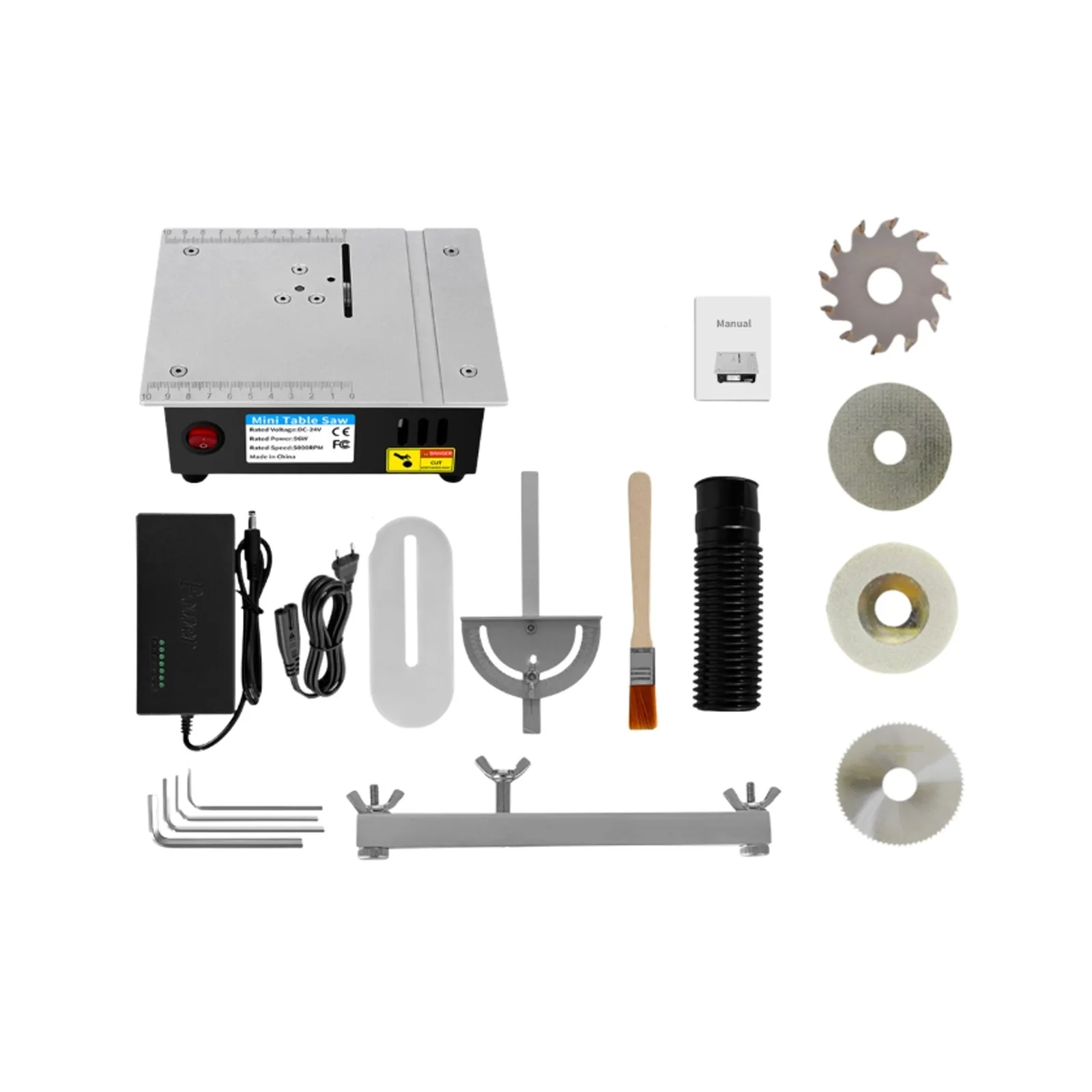 Serra de Mesa Elétrica Multifuncional Mini 96W, Ferramenta de Corte DIY para Marcenaria, Motor de Cobre Puro de Alta Potência BR