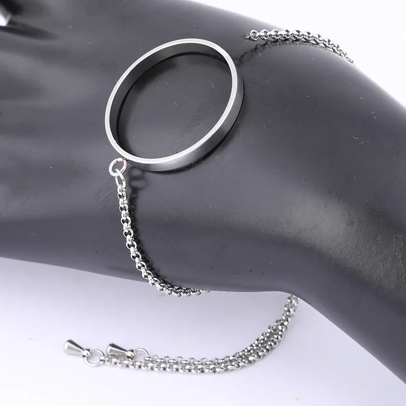 5 sztuk otwarta bransoletka ze stali nierdzewnej Bezel Blanks 25mm Dia Cabochon rama złącze ustawienia podstawy do tworzenia biżuterii z żywicy — zdjęcie 2