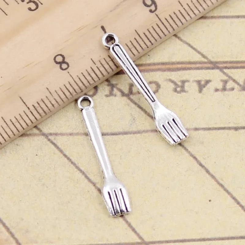 30 sztuk Charms kuchnia widelec 25x5mm tybetański brąz srebrny kolor wisiorki antyczny tworzenia biżuterii DIY Handmade Craft wisiorek — zdjęcie 2