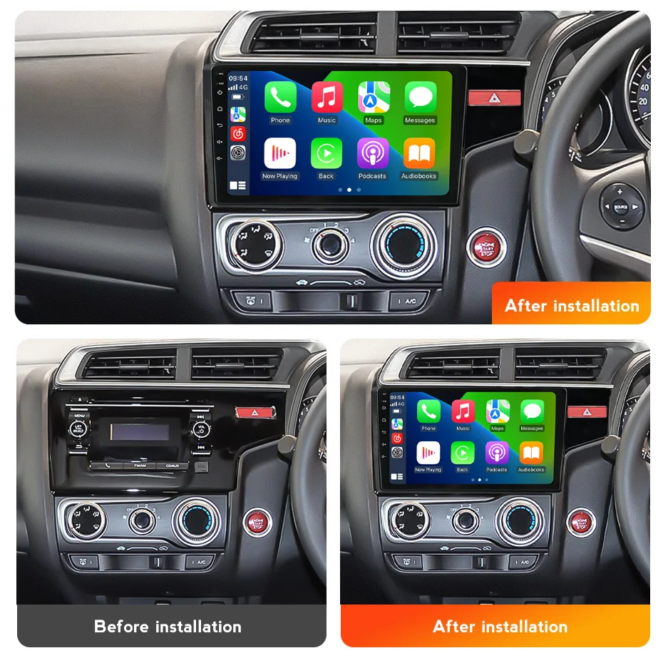 Android Car Radio For Honda Jazz Fit 2014-2015 Wireless CarPlay Android Auto GPS Navigation Multimedia Player Autoradio FM WIFI