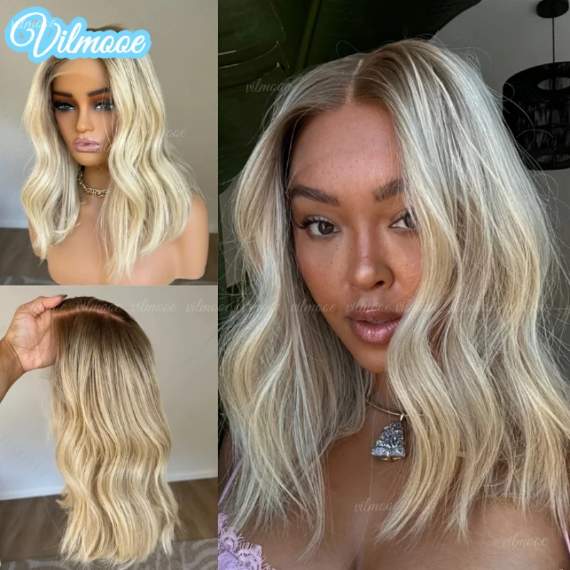 

Коричнево-блондные мели # Короткие парики-боб из натуральных волос омбре 4/613, 13x4, с кружевной передней частью, предварительно выщипанные, плотность 180%