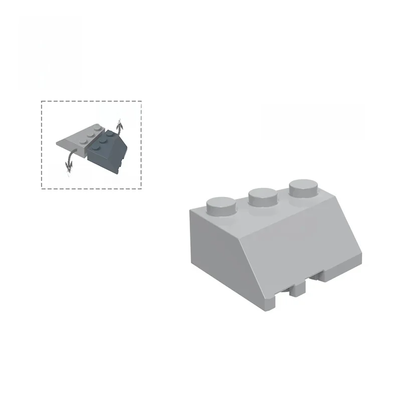 WANGE 48165 100g/52 pièces cale 3x3 inclinée droite Compatible avec bloc Moc couleur ville accessoires pièces