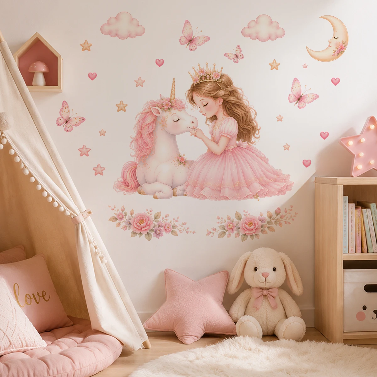 Naklejki ścienne Akwarelowa Ks – Baby Girl Nursery Quotes recenzja i cena