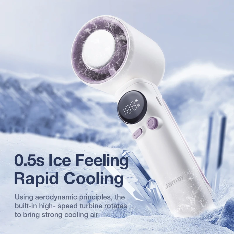 KHwatch Ventilatore turbo portatile portatile 100 velocità regolabile 0,5 SlIce Sensazione Raffreddamento rapido Ventola di ricarica USB portatile 6000mAh FS930