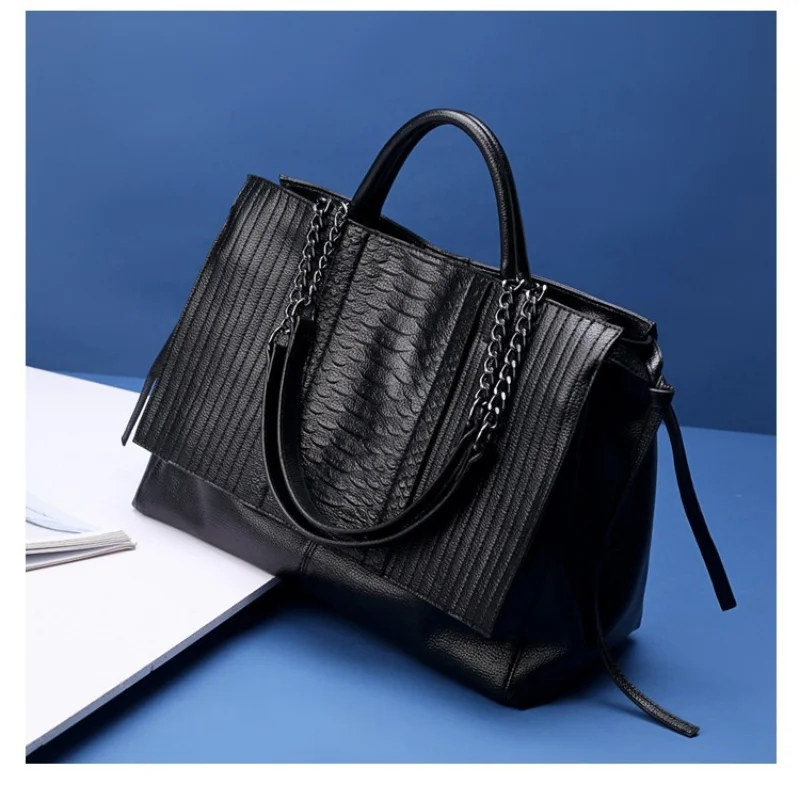 

Crocodile Pattern Genuine Leather Tote Designer Luxury Women Shoulder Bags Handbag Crossbody Ladies Sling Sac Briefcases Bolsas