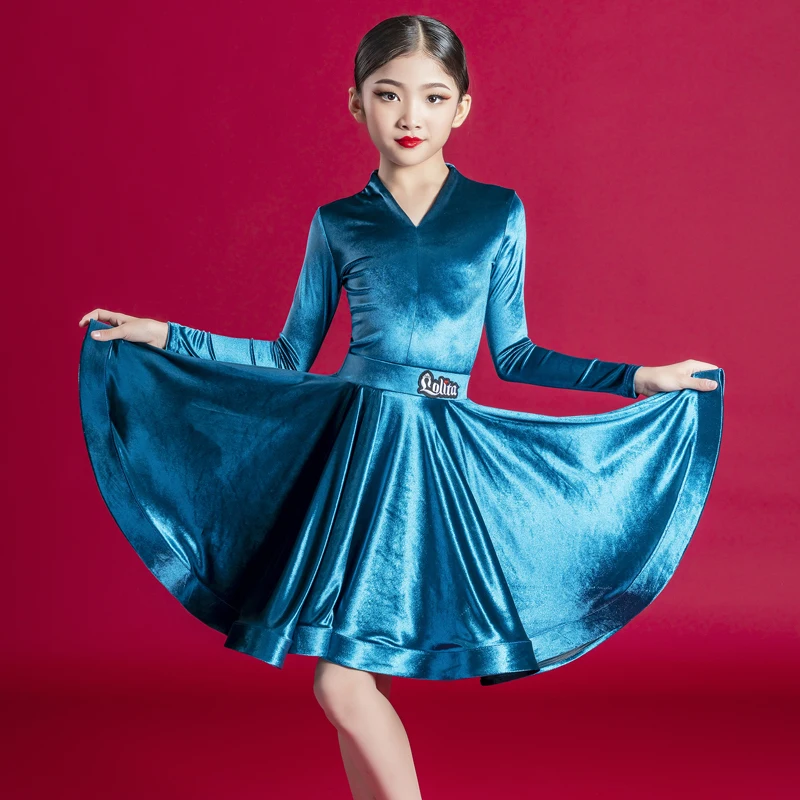 Autumn and winter art examination grade examination big swing skirt professional competition ice velvet required costume perform