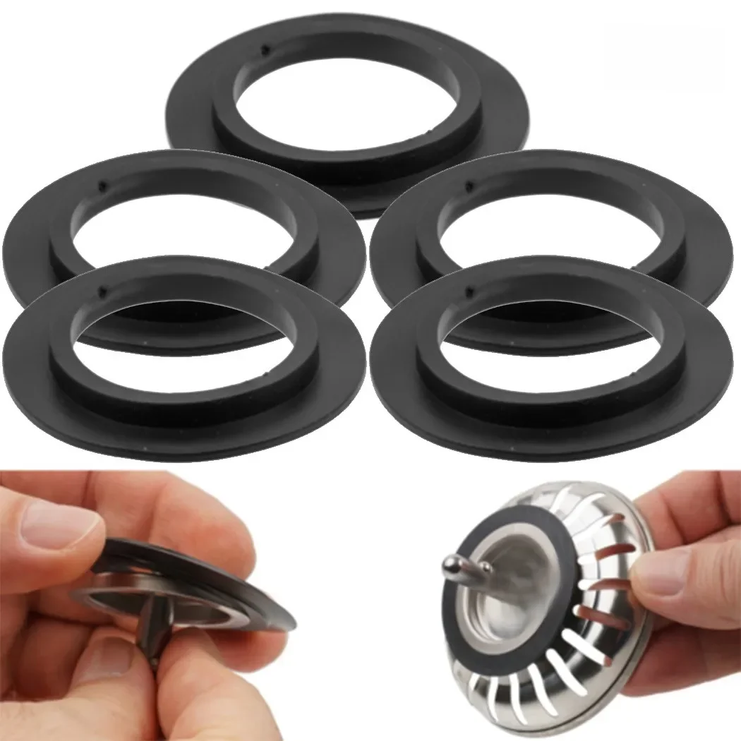 5pcs Rubber Seal Washer Gasket For Franke Basket Strainer Plug For 78 79 80 82 83mm Kitchen Bathroom Sink Drain Seal Gasket
