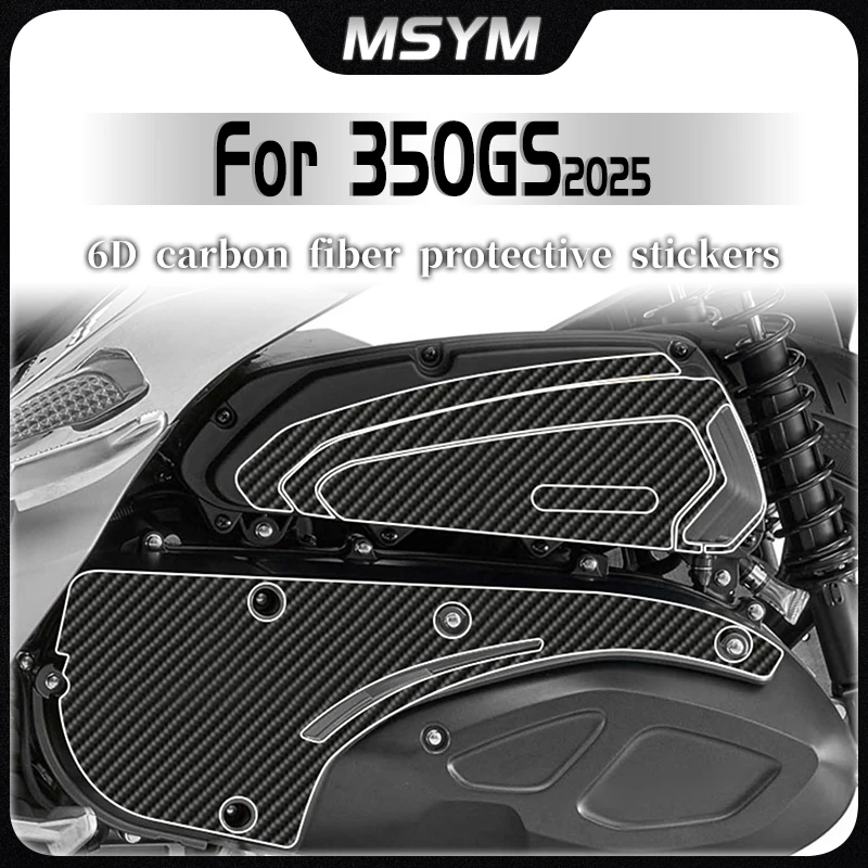 For QJMOTOR Hong 350GS 2025 6D Carbon Fiber Decorative Stickers Modified Fuel Tank Anti Scratch Protection Film Accessories