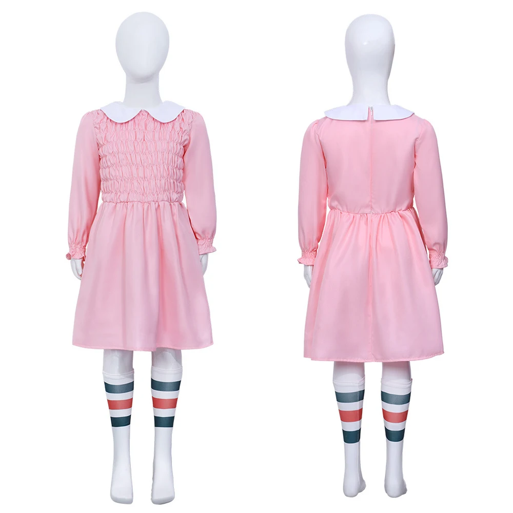 Adult Eleven Cosplay 11 Pink Dresses Costume TV Odd Matter Roleplay  Halloween Carnival Party Dress Up Skirts Sock Clothing - AliExpress  200000532
