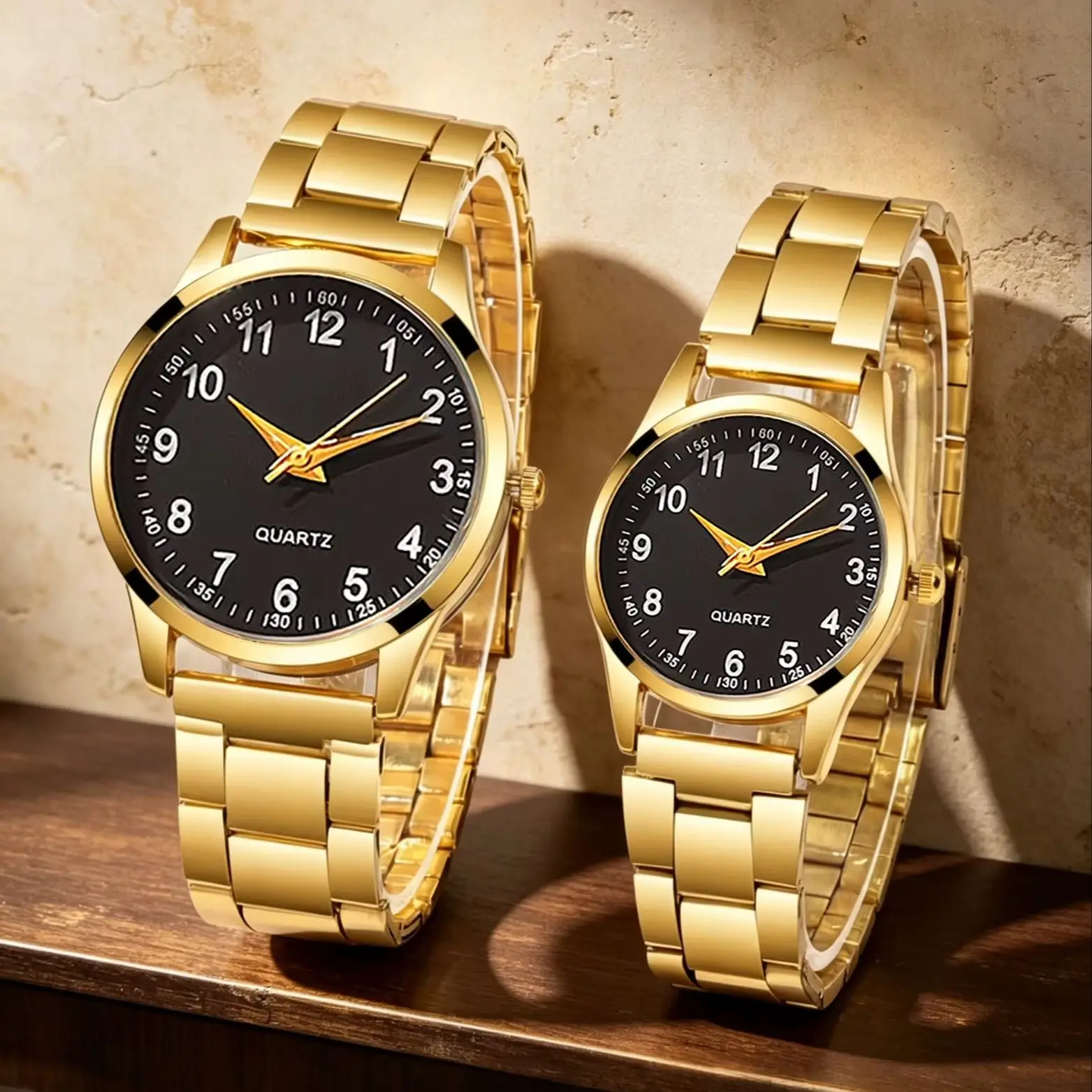 2-Piece Women's Couple Fashion Watch Set, High-End Trendy, Exquisite Simple Pattern Quartz Watch and Bracelet Combo, Best Gift Choice for Girlfriends' Birthdays, Travel, Vacation, Graduation Season, Halloween, Valentine's Day, Christmas