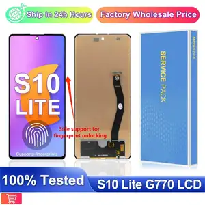 Bilashmart 6.7'' Amoled TFT S10 Lite LCD Samsung S10 Lite Display Samsung S10 Lite G770F SM G770F/DS Touch Screen Digitizer +Frame