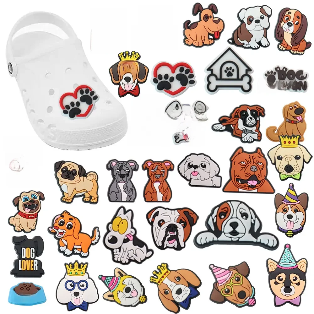 Chaussures décoratives en PVC pour chien, maman, papa, Shiba Inu, jolis chiens, animaux, boucles de chaussures, accessoire adapté aux cadeaux d'anniversaire, 1 pièce