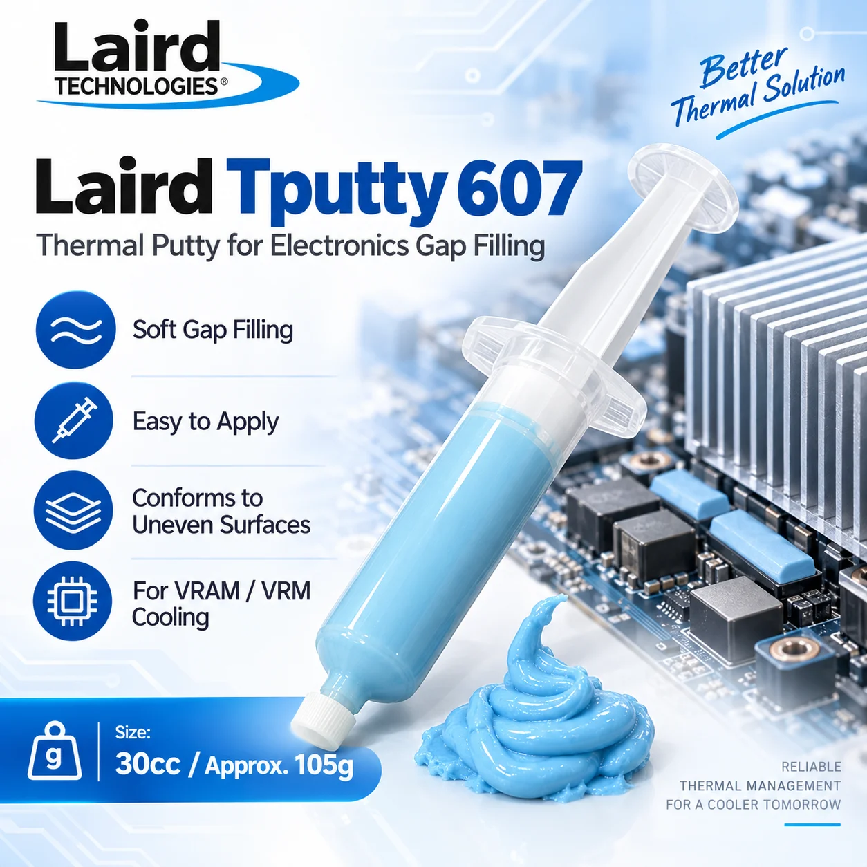 Laptop Cooling Pad - laird607 Termopasta 6.4w Niebieska 30CC 105g
