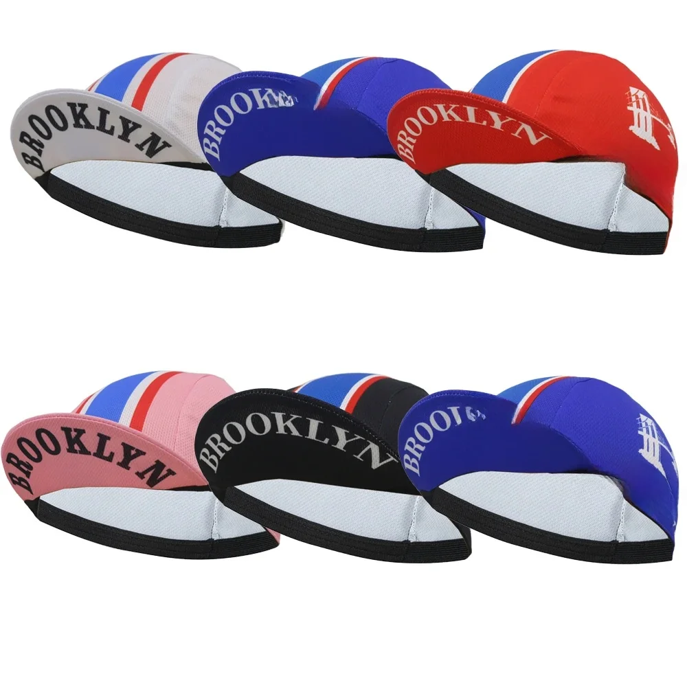 AliExpress Brooklyn Cycling Cap Blue White Black Red Pink Outdoor Sports Hat Team Bike Caps