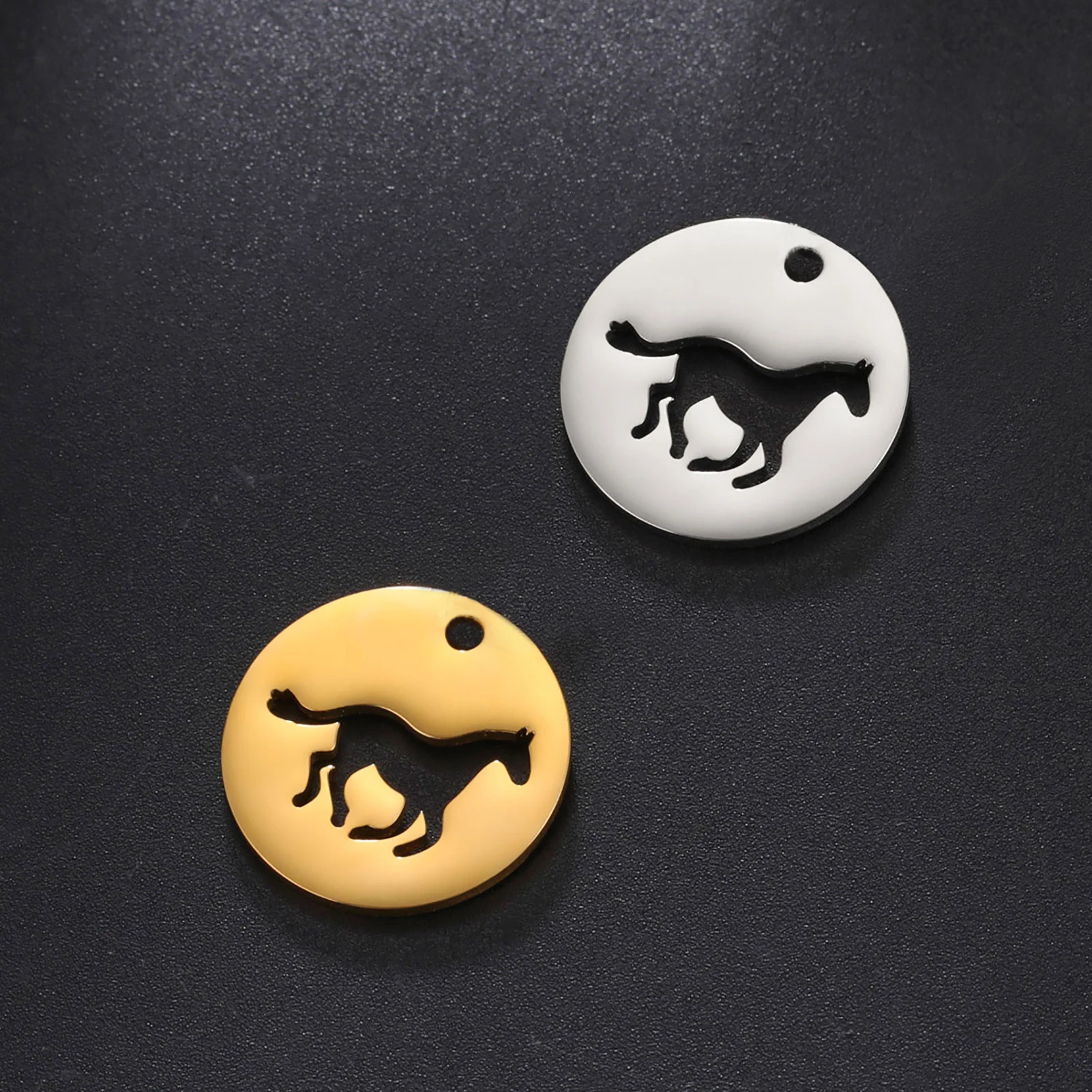 EUEAVAN 3pcs/lot Stainless Steel Charms Animal Horse Charm Pendant for Necklace Women Jewelry Making Accessories Wholesale DIY