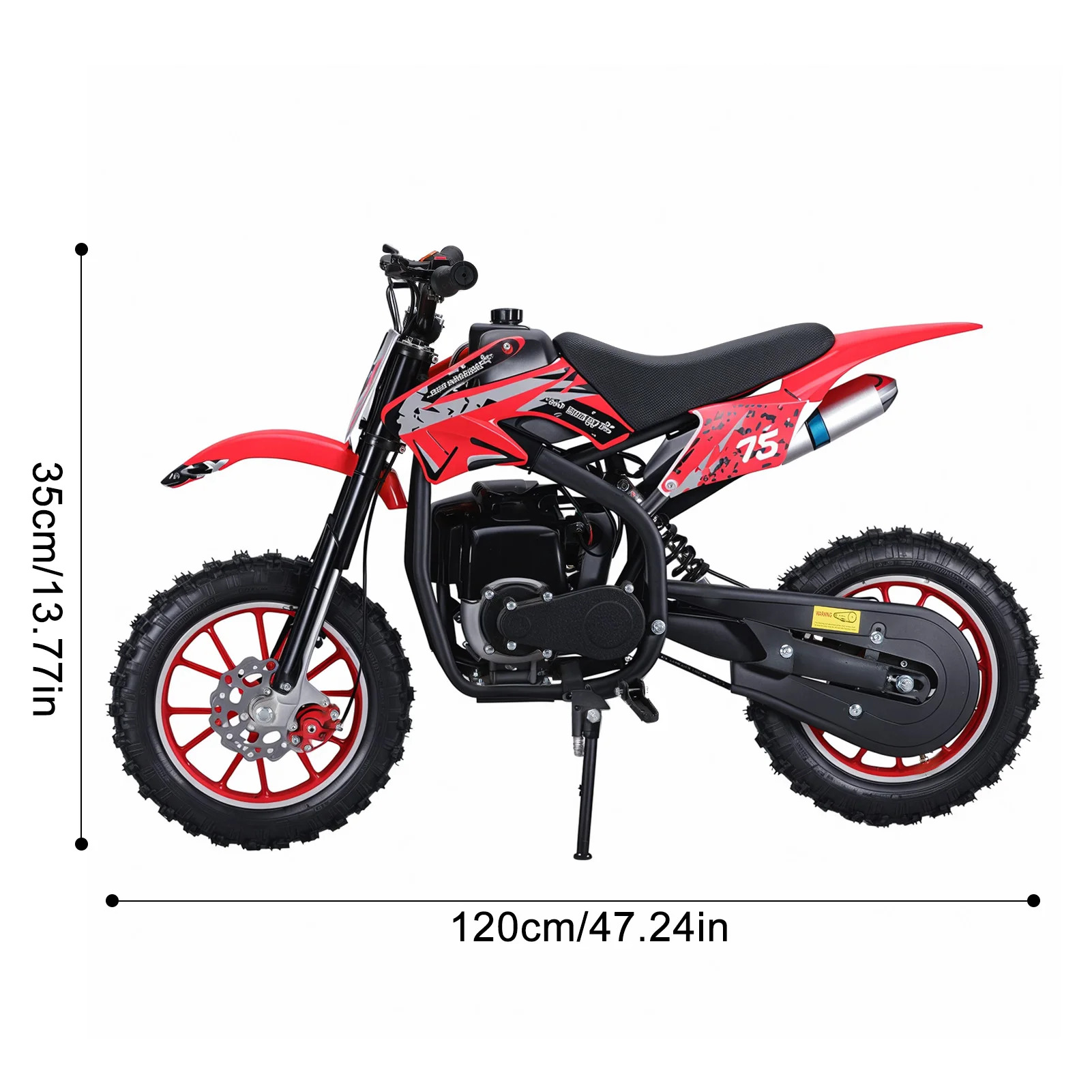 Bicicleta de cross de 4 tiempos para niños, Motocross a Gas, Mini motocicleta todoterreno de montaña, moto de bolsillo con frenos de disco, 49CC