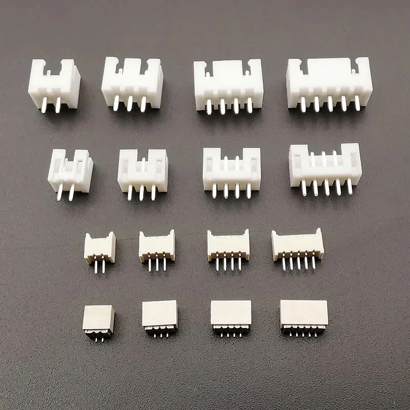 Connecteur de boîtier d'en-tête de broche mâle, coque de prise, connecteur de borne, SH 1.0mm, JST 1.25mm, PH 2.0mm, XH 2.54mm, 2 broches, 3 broches, 4/5 broches