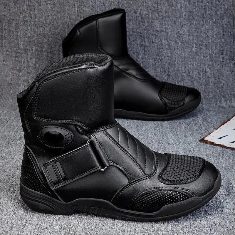 AliExpress WJTKJ Men's Motorcycle Boots Outdoor Waterproof Motos Cycling Protective Shoes Motocross Off-Road Racing Boots Motorcycle Accessories