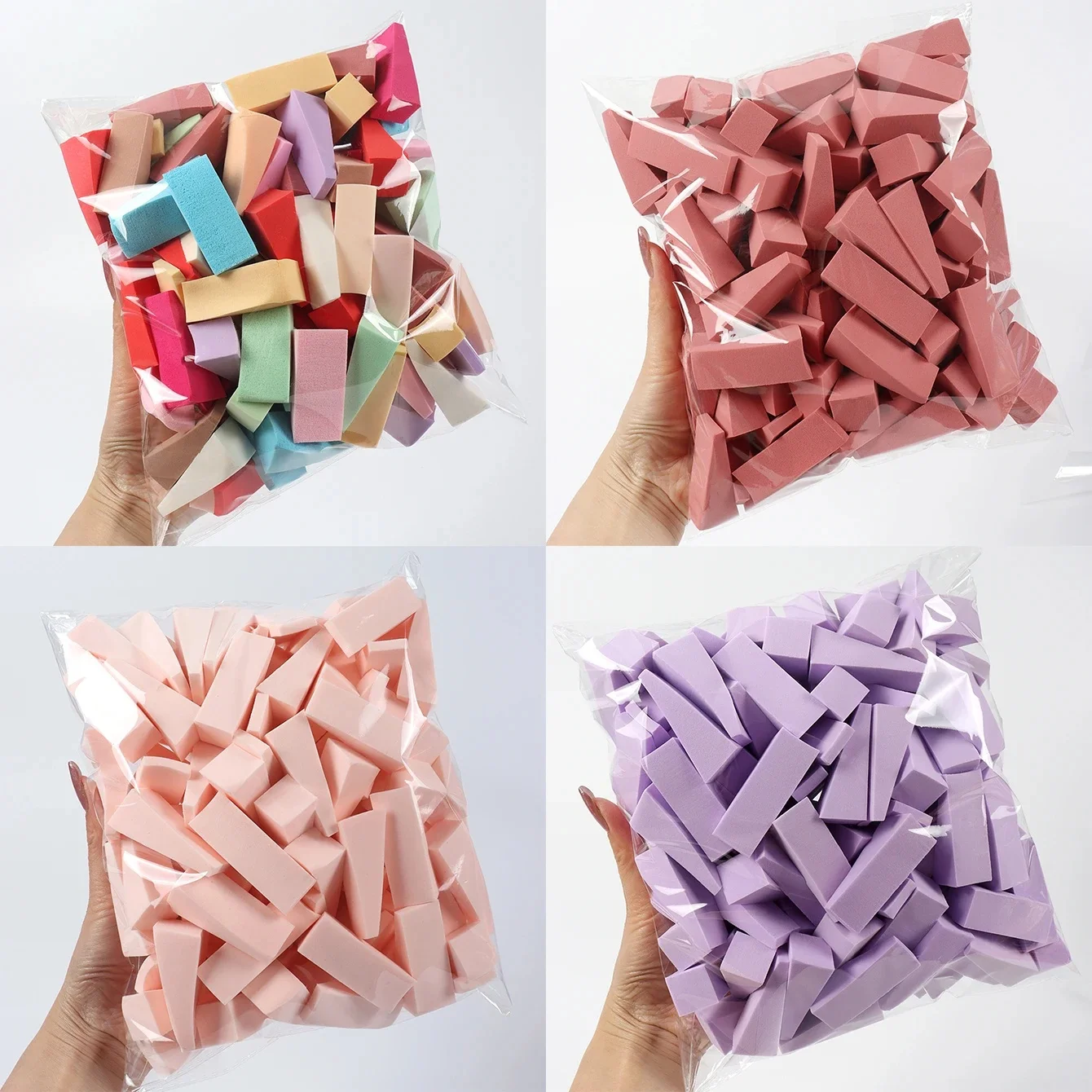 20-40-60-80-100 pièces/ensemble utilisation sèche et humide éponge de maquillage fond de teint correcteur Bb crème poudre mélange frottement bouffée outils cosmétiques