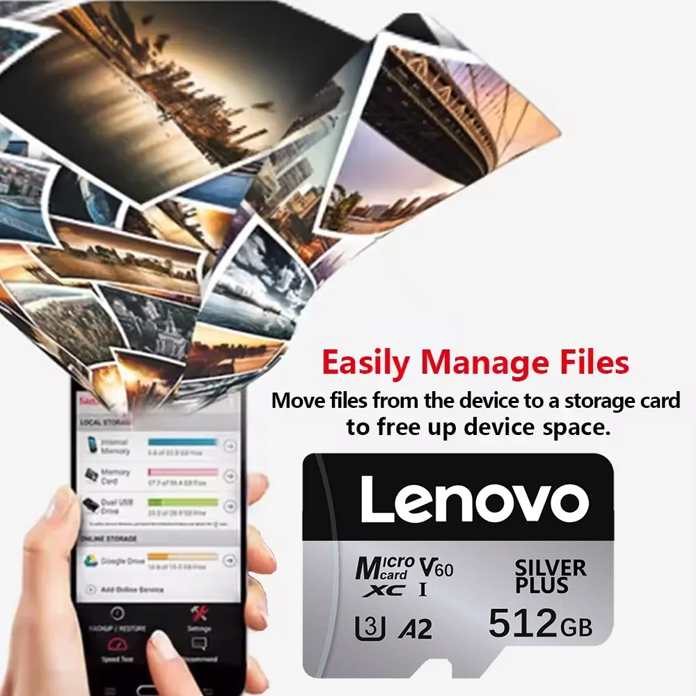 Original Lenovo 1TB High Speed Memory Card 512GB 256GB U3 V60 Micro SD Card TF Flash Cards For Driving Recorder/Phone/Camera