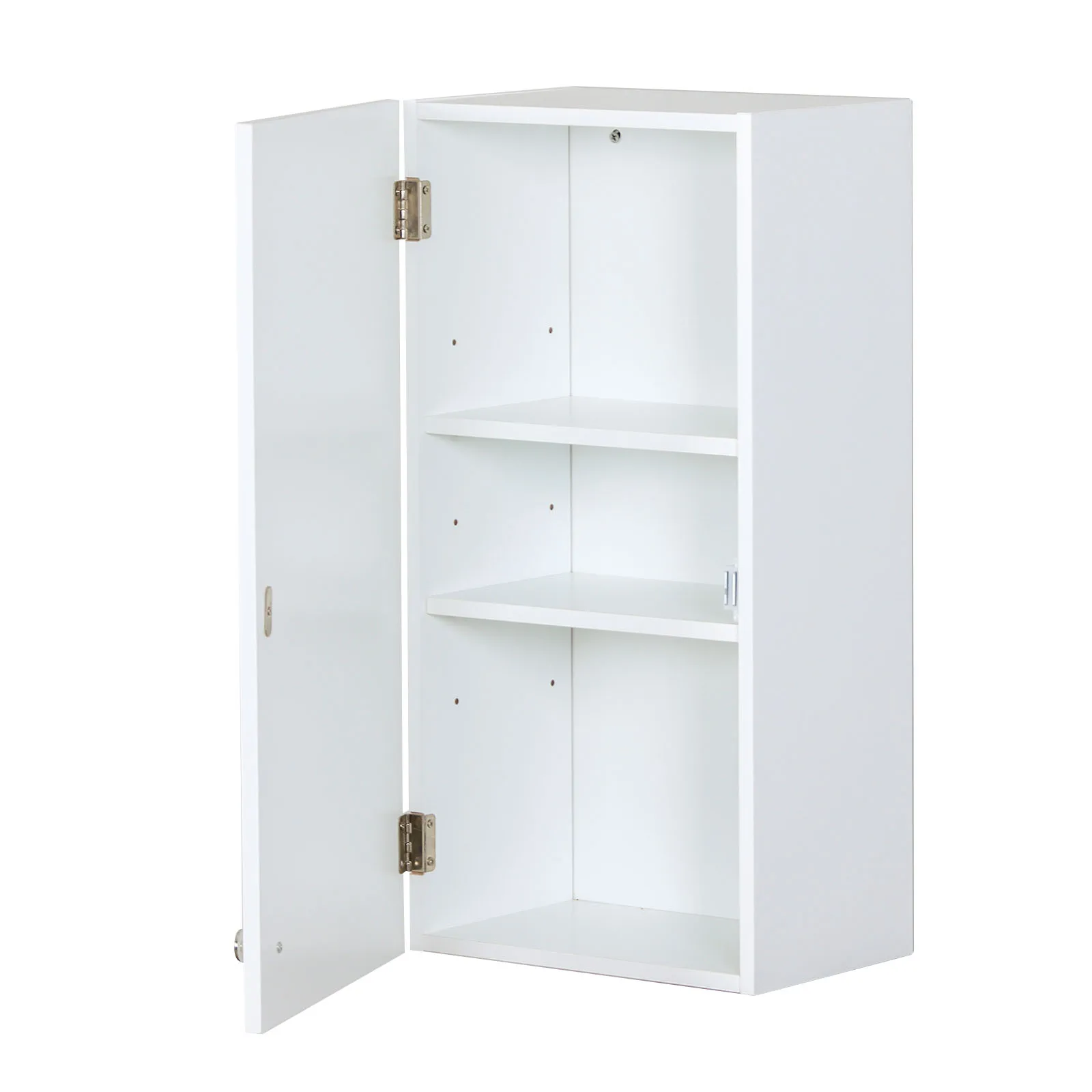 Badezimmerschrank Nebraska Badschrank Weiß Badmöbel Badezimmerregal Aufbewahrungsschrank Platzsparend MDF